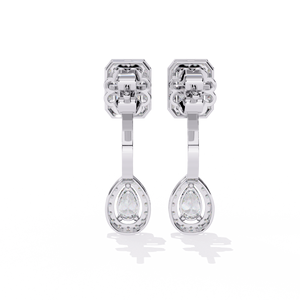 Pendientes de Diamantes Cultivados en Laboratorio con Corte Mixto de Diseño Único, Oro de 14K, Certificados por IGI, para Regalo, Fiesta y Aniversario - Product Image 5