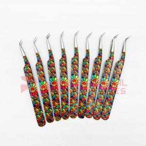 Pince à cils professionnelle RMI en acier inoxydable avec revêtement en papier durable, pointe en fibre pour extensions de cils, marque privée - Product Image 4