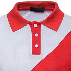Polo pour homme à col côtelé, décontracté, pour l'été, avec col contrastant, chemise tendance décontractée - Product Image 2