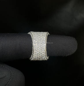 925 Sterling Silver Hip-hop X Moissanite Cluster <b>Ring</b> <b>with</b> Rhodium Plating Custom <b>Initial</b> Design Unisex for Anniversary Gifts - Product Image 5