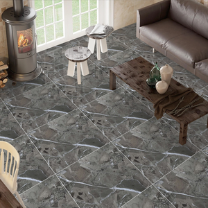 กระเบื้องพอร์ซเลนเคลือบเงา 600 x 600 มม. โอเรียน เนโร กระเบื้องปูพื้นพอร์ซเลนเงา 60x60 ซม. ลายหิน สำหรับตกแต่งภายในห้องน้ำ - Product Image 6