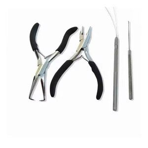 Kit de Extensiones de Cabello Profesional de Acero Inoxidable de Alta Calidad, Juego Completo de Herramientas de Belleza a Prueba de Agua con Pinzas para Extensiones de Cabello - Product Image 4