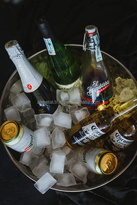 Ice Cube Tray Champagne <b>Cooler</b> Punch Bowl Metal Stylish <b>Drinks</b> <b>Cooler</b> for Cocktails Wine Beer Customizable - Product Image 3