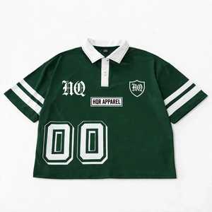 Camiseta de Manga Corta para Hombre, Verde, de Algodón Transpirable, Corte Regular, con Estampado de Letras, Logotipo Frontal, Estilo Urbano, Ribete en Contraste - Product Image 1