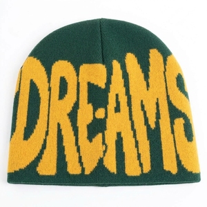 Bonnet d'hiver jacquard épais personnalisé en acrylique doux avec lettres imprimées pour le ski - Product Image 4