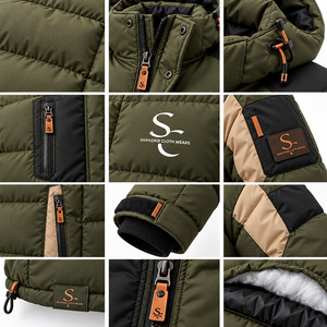Veste matelassée pour homme, vente en gros, logo personnalisé, veste d'hiver épaisse, imperméable, coupe-vent, usine OEM - Product Image 4