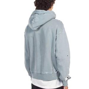 Sweat à capuche décontracté et déchiré au design moderne, coupe confortable, idéal pour la superposition, les voyages, le sport et la mode quotidienne. - Product Image 6