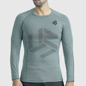 Comfortable Fitness Wear with Latest Design and Knitted Fabric Letter Pattern Latest Design <b>Men's</b> <b>Compression</b> <b>Shirts</b> - Product Image 2