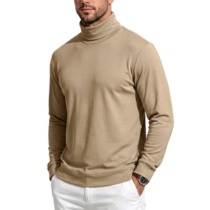 Premium Men Cotton <b>Wool</b> Turtleneck <b>Base</b> <b>Layer</b> Soft Warm Solid Long Sleeve Pullover Slim Fit Business Casual Autumn Winter Top - Product Image 4