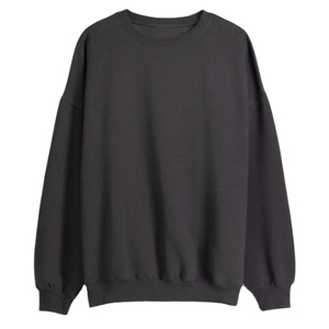 Women Fleece Oversized <b>Sweatshirt</b> Quick Dry Breathable Eco-Friendly Drop Shoulder <b>Long</b> Sleeve Athletic Workout Crewneck Front - Product Image 1