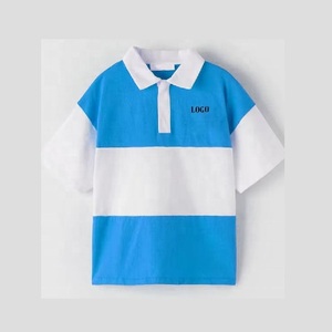 Nouveaux polos pour enfants en coton 100% personnalisés, blancs, à manches courtes, avec logo personnalisé pour filles, vente directe d'usine - Product Image 3