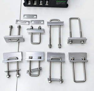 Prix d'usine Kit de fixation solaire photovoltaïque avec pince d'extrémité et boulon en U pour tube de 30x60mm pour structure solaire - Product Image 1