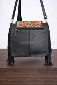 New Arrival Hand Tooled Carving Leather Fringe Handbag Hair <b>On</b> Hide Fur Gypsy Boho Vintage Handmade Shoulder <b>Bag</b> Stylish <b>Bags</b> - Product Image 6