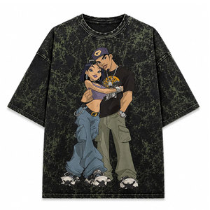 เสื้อยืดทรงบ็อกซี่โอเวอร์ไซส์ผ้าคอตตอน 100% คุณภาพสูง หนัก 220 กรัม สไตล์วินเทจ ล้างสีแบบแอซิดวอช สำหรับผู้ชาย รับสกรีนโลโก้ สีตามสั่ง - Product Image 2
