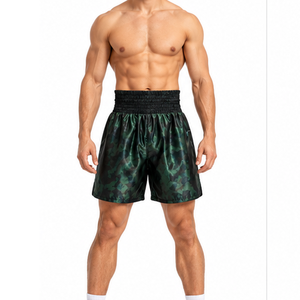 Pantalones Cortos de Boxeo para Hombre, Estampado de Camuflaje, Poliéster que Absorbe la Humedad, Ropa Deportiva para Entrenamiento, Gimnasio, Combate, Corte Regular, Ropa de Boxeo para Adultos - Product Image 1