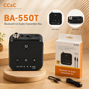 Adaptateur sans fil Bluetooth pour jeux audio Auracast BA-550T LE avec prise en charge CC&C, faible latence et canal de retour vocal - Product Image 1