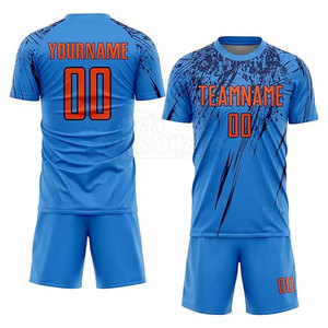 ชุดกีฬาฟุตบอลแบบสั่งทำพิเศษ ยี่ห้อ Easy Care Long Life Sportswear เสื้อและกางเกงขาสั้น ผ้าโพลีเอสเตอร์ ระบายอากาศได้ดี สวมใส่สบาย บริการ OEM - Product Image 3