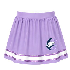 Falda Deportiva Plisada Color Lavanda para Animadoras, con Ribete a Rayas, Uniforme Deportivo Personalizado para Equipos - Product Image 1