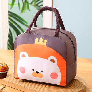 Portable Insulated <b>Lunch</b> <b>Bag</b> with Cute Animal Print Thermal Cooler Tote for School Kids and Office Work Daily Use - Product Image 1