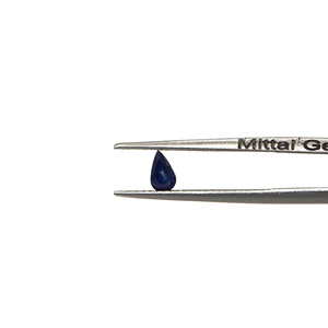 Zafiros azules naturales sin tratar, calibrados en forma de pera de 4x6 mm, piedra preciosa de zafiro azul facetada natural suelta para la fabricación de joyas. - Product Image 2