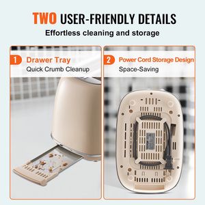 Tostadora de acero inoxidable cepillado de 2 rebanadas de 825W, ranuras extra anchas de 1,5 pulgadas, 5 niveles de dorado, cancelación de funciones de bagel de descongelación para - Product Image 6