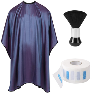 Professional Salon Hairdressing Cape Solid Baber Cape Apron High Quality Hair Cutting Cape with Neck <b>Duster</b> Brush - Product Image 1