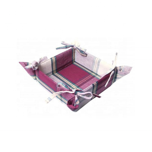 Fabriqué à la main 100% coton brodé en gros panier à pain lavable écologique organisateur Table à manger cadeau élégant disponible - Product Image 5