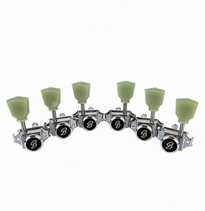 Afinadores de Guitarra con Bloqueo de Estilo Vintage BBSTONE, Fabricados en Corea, Cromados, Configuración 3+3, Relación 16:1, Teclas Tipo Tulipán para Estilo Les Paul - Product Image 1