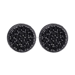 Boucles d'oreilles en moissanite noire de luxe, argent sterling 925, style hip hop, bijoux pour hommes et femmes - Product Image 3
