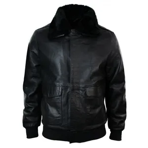 Men Leather Jacket Windproof Leather Jacket Hot Selling Men Clothing Leather Jacket New Fashion - Product Image 2