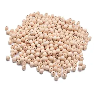 Perles en bois rondes multicolores sur mesure, 4 cm, trou de 4 mm, emballées en boîte, pour la décoration de lunettes et de bijoux, FAIZA CRAFT FC-8403 - Product Image 4