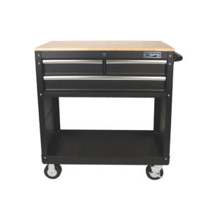 Chariot à outils roulant 91 cm, 3 tiroirs, avec serrure à clé, ODM OEM pour mécanicien, garage, entrepôt, industrie, usage intensif, capacité de charge 295 kg - Product Image 3