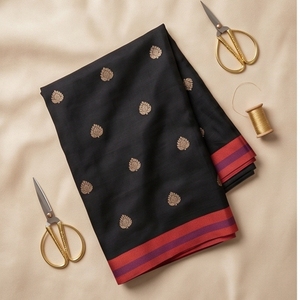Élégante Écharpe/Hijab d'Hiver en Soie Satinée Banarasi Brodé, avec Logo Personnalisé, en Jersey, Modal, Coton, Viscose, Mousseline - Product Image 4