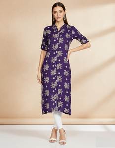 Kadın Lacivert Rayon Kloş ve Dar Kesim Uzun Kurti Elbise V Yaka Üç Çeyrek Kol Tam Dikişli Düz Desen Normal Boy - Product Image 3