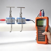 BST 4-20mA LCD High Accuracy Variable Area Water Flow Meter DN25-DN1200 Clamp-on Sensor Liquid Fluid OEM UF Model