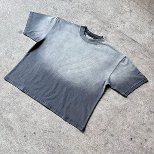 T-shirt en coton 100% personnalisé, couleur unie, prix bas, effet délavé, haute qualité, respirant, nouvelle arrivée, style unique, vente en ligne - Product Image 3