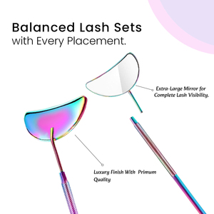Wholesale Plasma Rainbow Stainless Steel Eyelash <b>Mirror</b> for Lashes Customized Lash <b>Mirror</b> - Product Image 3