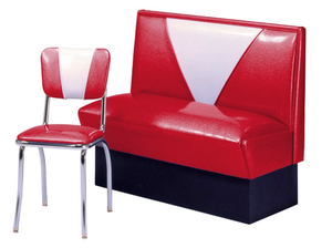 Canapé de restaurant de luxe moderne, style diner vintage, en bois massif, revêtement en velours, design incurvé, pour hôtels et salles de sport - Product Image 2