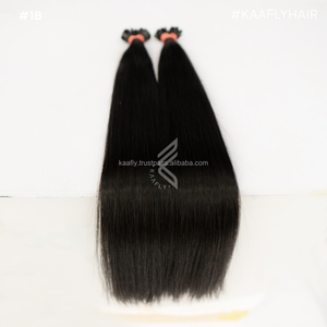 Extensions de cheveux vierges de qualité supérieure, cheveux européens, pointes plates, avec option de teinture, 100% cheveux humains bruts non traités, kératine - Product Image 1