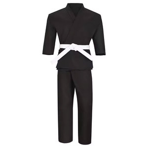 Kimono Negro de BJJ para Adultos, Unisex, 100% Algodón, Durable, Uniforme de Judo, Ropa de Artes Marciales, Corte Regular - Product Image 2