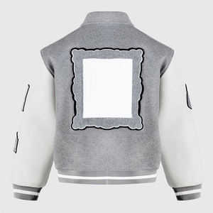 Chaqueta Varsity Personalizada OEM con Bordado, de Lana Premium para Invierno, con Mangas de Cuero, Impermeable, Resistente al Viento y Ecológica para Equipos - Product Image 2