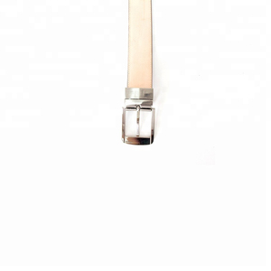 Cinturón de Cuero con Doble Costura para Hombre, Borde Reforzado, Color Liso, Correa Sólida, Juego de Hebillas Metálicas Resistentes - Product Image 2