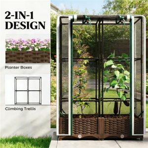 Jardinera Elevada con Soporte para Plantas y Malla para Macetas - Product Image 2