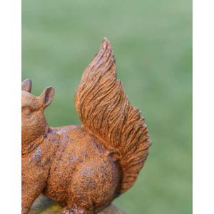<b>Hand</b> <b>Cast</b> Technique Metal Squirrel Sculpture Rust Finish Garden Farm Decoration Handmade Squirrel Statue rust Finish - Product Image 3