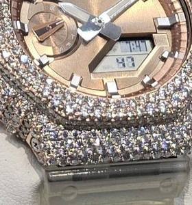 Reloj de Lujo Personalizado para Hombre con Diamantes Moissanite VVS, Correa de Cuero, Resistente al Agua 3Bar, Estilo Hip Hop, Chapado en Oro - Product Image 5