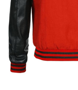 Vestes universitaires en gros, broderie de logo personnalisée, corps en laine, manches en cuir PU, veste de baseball, vestes uniformes d'équipe - Product Image 4