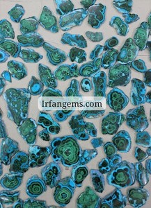 Lot de tranches de chrysocolle et malachite 100% naturelles, prix de gros, pierres pour la fabrication de bijoux en malachite faits à la main, pierres précieuses de chrysocolle - Product Image 3