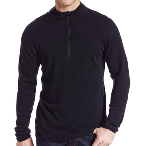 Haut de performance léger à col zippé pour homme |   Pull-over athlétique respirant à manches longues avec imprimé numérique sur le devant |   Entraînement de golf et fitness - Product Image 2