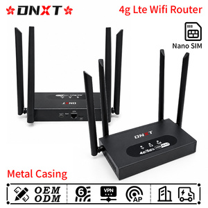 Router DNXT 4G LTE Cat4, Router WiFi 6 de 2.4GHz, Carcasa Metálica, Antena Plegable, VPN, Router 4G WiFi para Trabajo - Product Image 1