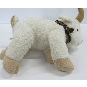 Lindo Cabrito de Peluche Blanco con Cuernos Marrones y Bufanda, Juguete de Peluche Suave de 31cm-50cm para Niños Unisex - Product Image 4